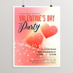 Happy Valentines Day Celebration Flyer Template - Download Free Vector regarding Valentines Day Flyer Template Free