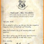 Harry Potter Acceptance Letter | Free Letter Templates Intended For Harry Potter Acceptance Letter Template