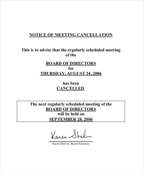 Hoa Meeting Notice Template Database Intended For Meeting Notice Template
