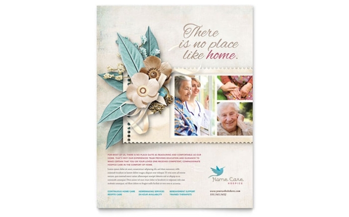 Hospice & Home Care Flyer Template - Word & Publisher Throughout Non Medical Home Care Business Plan Template