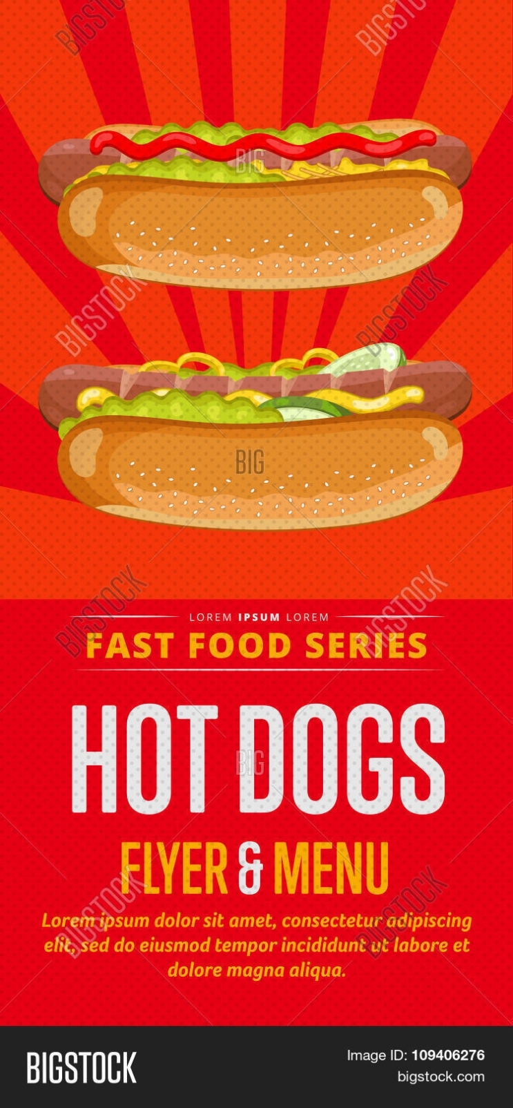 Hot Dog Sale Flyer Vector & Photo (Free Trial) | Bigstock Regarding Hot Dog Flyer Template