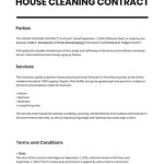 House Cleaning Contract Template - Google Docs, Word | Template for Cleaning Business Contract Template