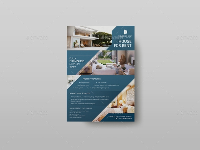 House For Rent – Flyer Template 01 By Wutip2 | Graphicriver Within House Rental Flyer Template