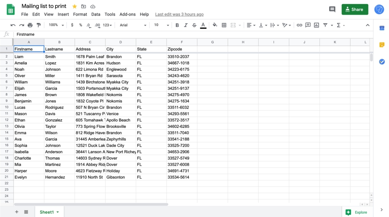 How To Print Labels For A Mailing List In Google Sheets? Pertaining To Google Label Templates