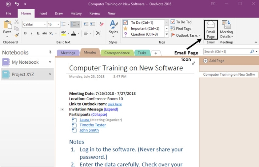 How To Use Onenote With Your Outlook Calendar Intended For Onenote Meeting Template
