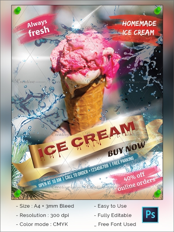 Ice Cream Flyer Template - 41+ Free & Premium Download Regarding Ice Cream Party Flyer Template