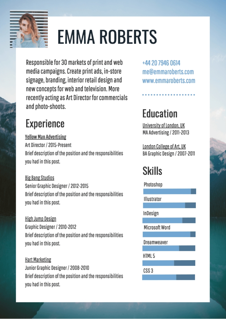 Infographic Resume Template – Venngage Within Infographic Cv Template Free