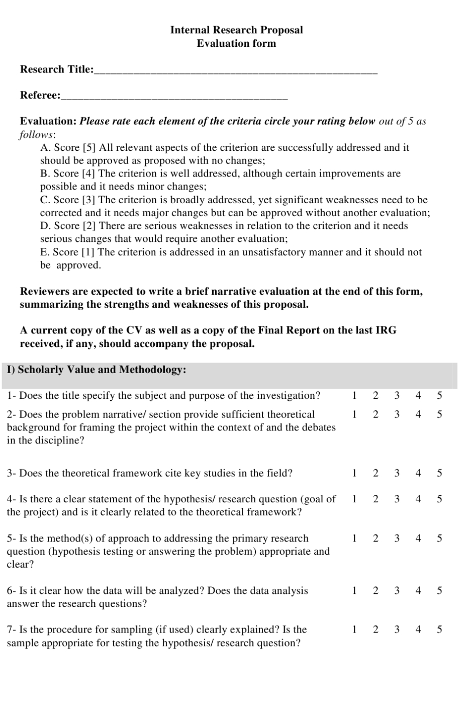 Internal Research Proposal Evaluation Template Download Printable Pdf Inside Internal Proposal Template