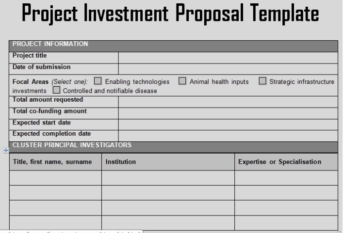 Investment Proposal Template | Shatterlion Intended For Investor Proposal Template