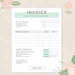 Invoice Template Photography Invoice Business Invoice | Etsy Uk Inside Business Invoice Template Uk