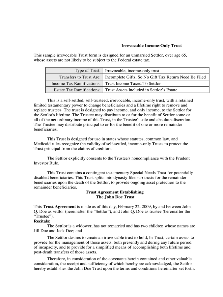 Irrevocable Trust California Forms – Fill Online, Printable, Fillable Within Risk Sharing Agreement Template