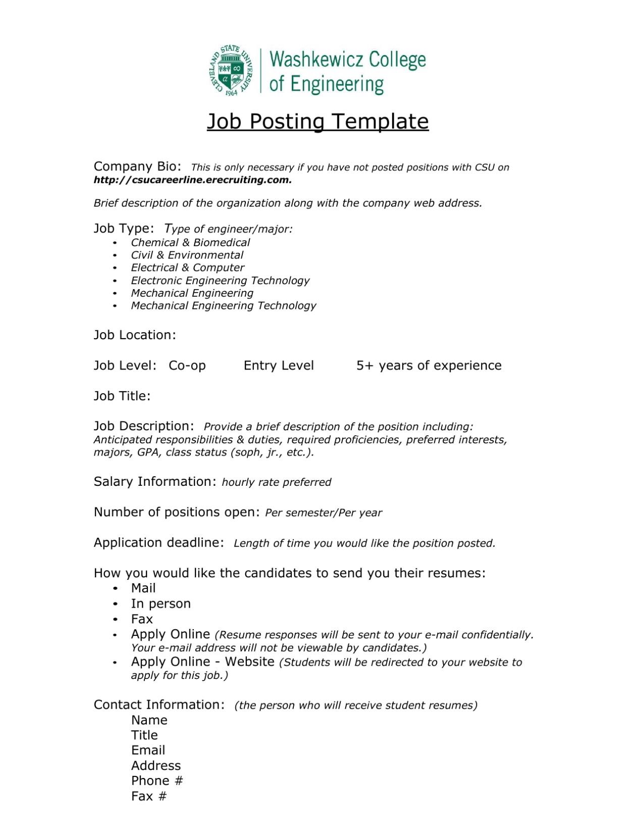 Job Ad Template : 10 Examples Of The Best Job Ads In 2018 | Ongig Blog Within Job Posting Flyer Template
