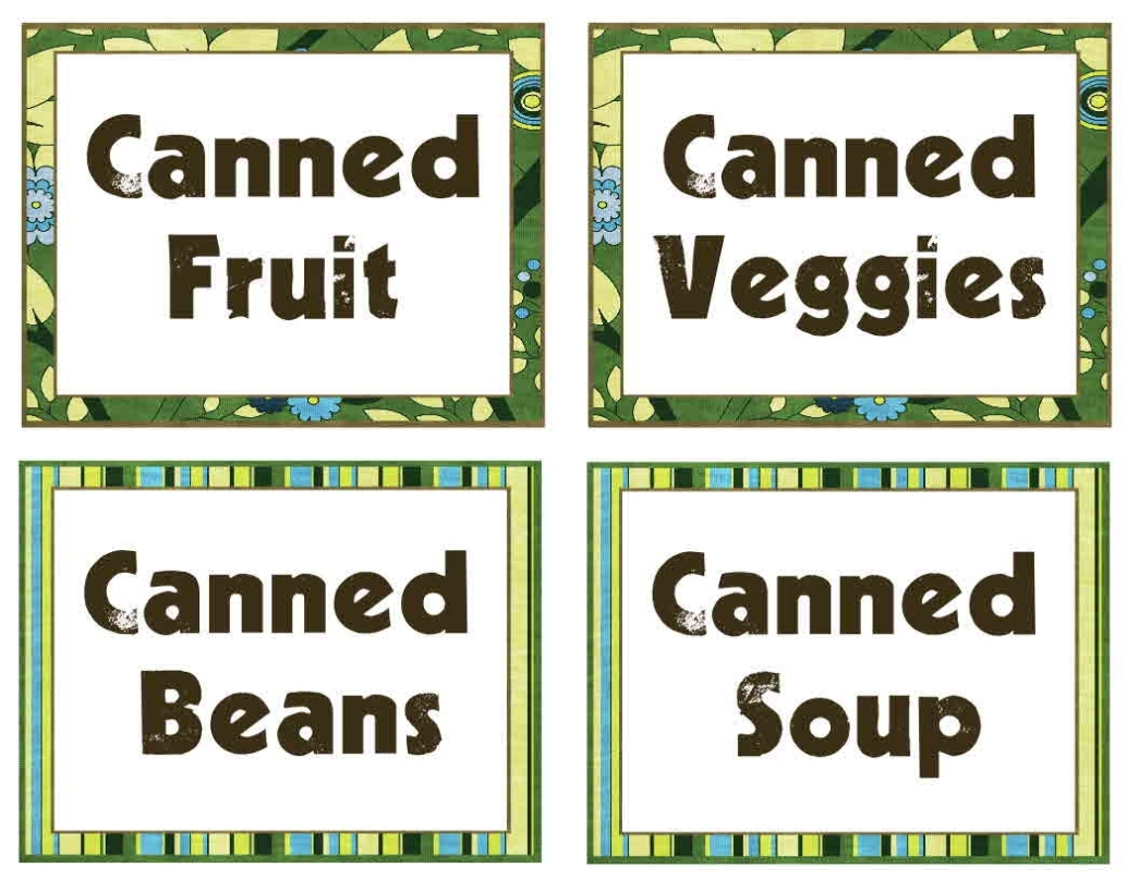 Just Sweet And Simple: Food Storage Labels Intended For Storage Label Templates