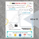 Kids Pen Pal Letter Template For Kids Pen Pal Printable | Etsy Regarding Pen Pal Letter Template
