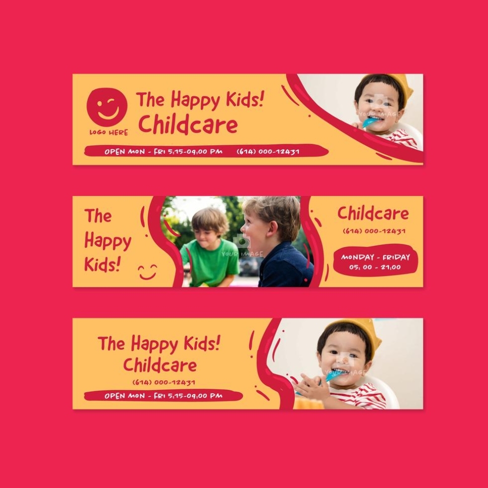 Kindergarten Childcare Banner Flyer Design Template In Doodle Fun Within Kindergarten Flyer Template