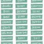 Kitchen, Spice Jar & Pantry Organizing Labels | Free Printable Labels With Pantry Labels Template