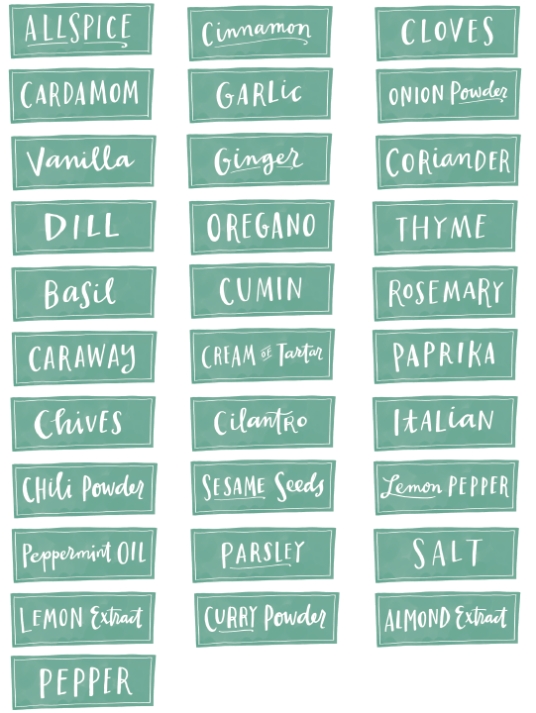 Kitchen, Spice Jar & Pantry Organizing Labels | Free Printable Labels With Pantry Labels Template