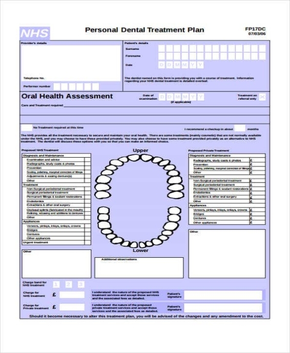 Klauuuudia: Dental Treatment Plan Template Within Dental Treatment Notes Template