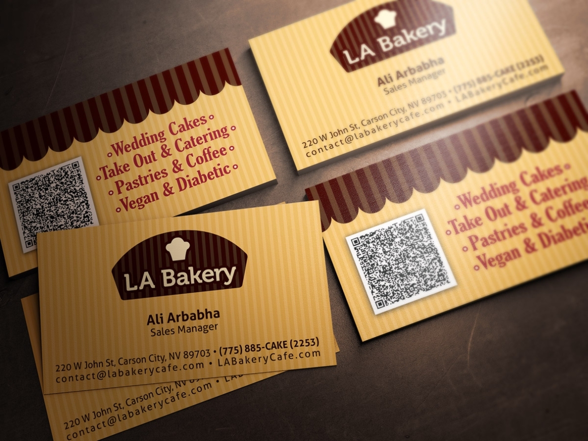 La Bakery – Business Cards | No Mind Design With Word 2013 Business Card Template