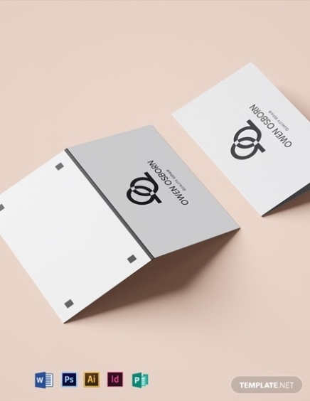 Laptop Folded Business Card Template - Google Docs, Illustrator, Word throughout Fold Over Business Card Template