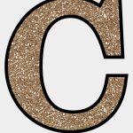 Large C Template Without The Glue Free - Gold Glitter Letter C with Large Letter C Template