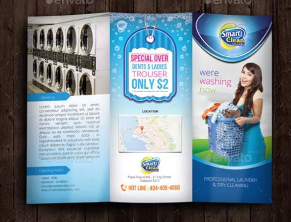 Laundry Brochure Templates – Free & Premium Psd, Id, Ai, Downloads In Free Laundromat Business Plan Template
