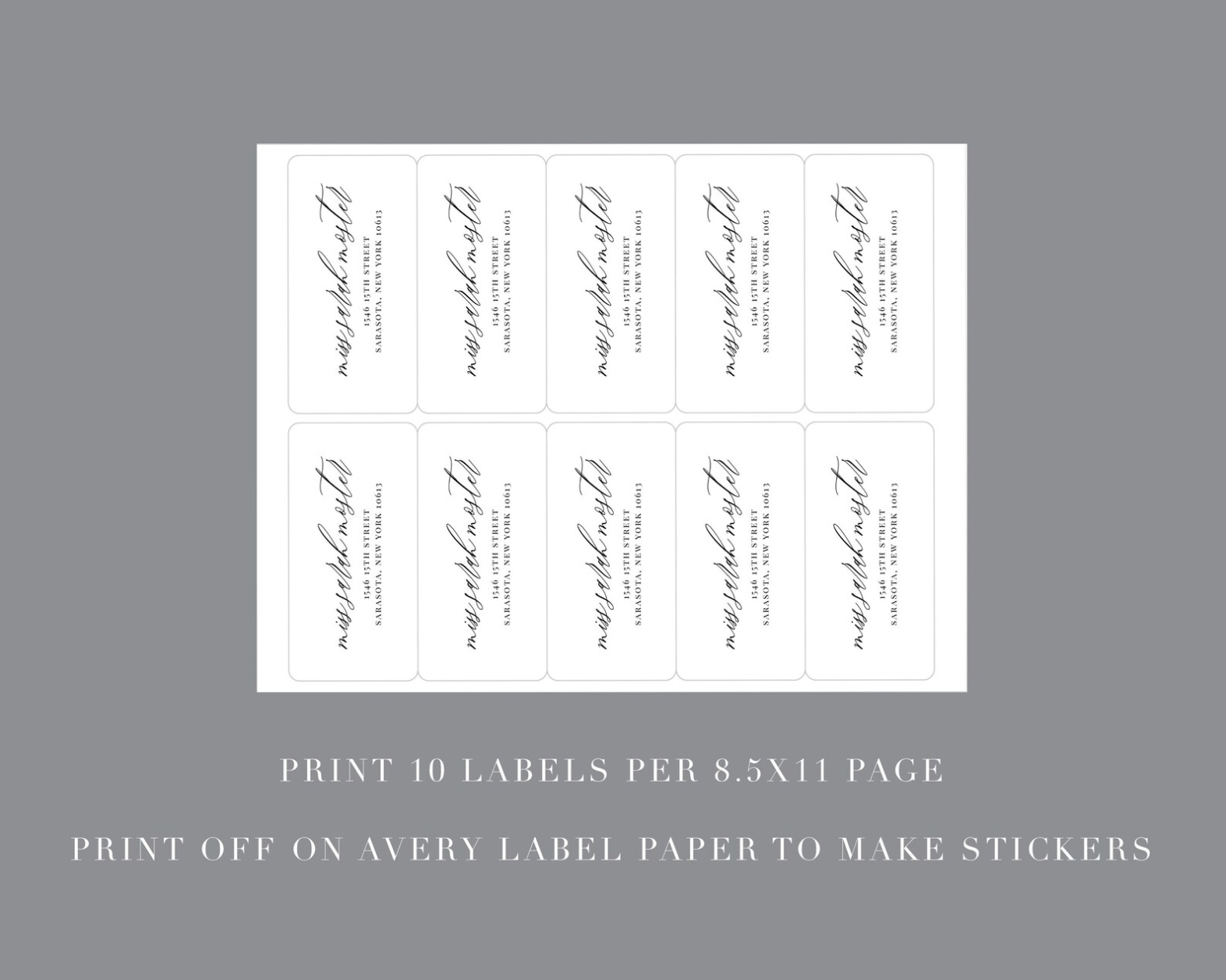 Layla: 2X4 Editable Address Label Template Instant Download | Etsy Inside 2X4 Label Template