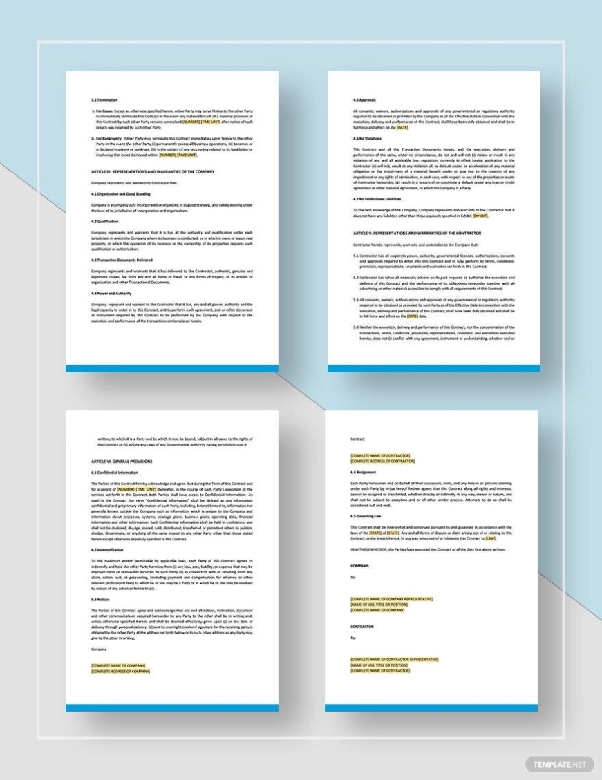 Legal Binding Contract Template - Google Docs, Word, Apple Pages For Legal Binding Contract Template