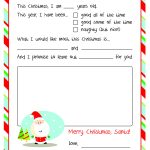 Letter To Santa - Free Printable within Christmas Letter Templates Free Printable