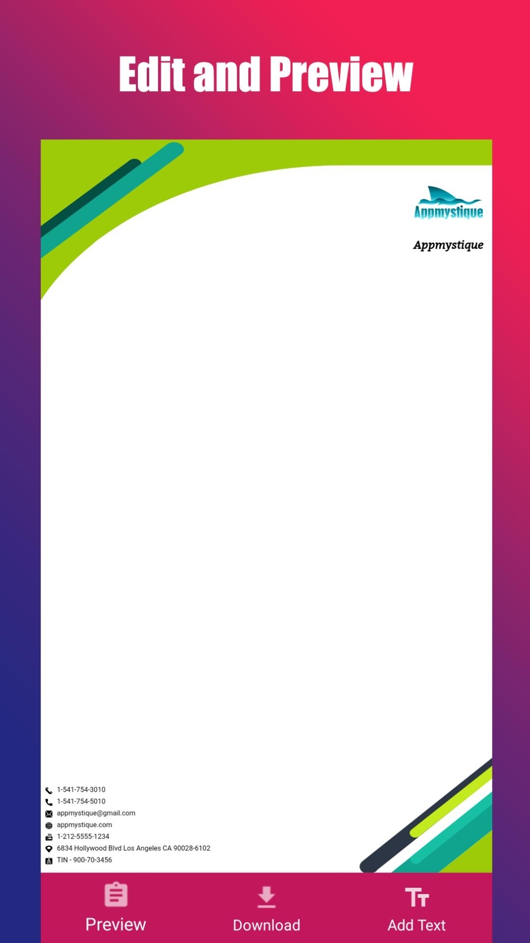 Letterhead Maker Us 2020 – Free Premium Templates Cho Android – Tải Về Apk Throughout Free Printable Letterhead Templates