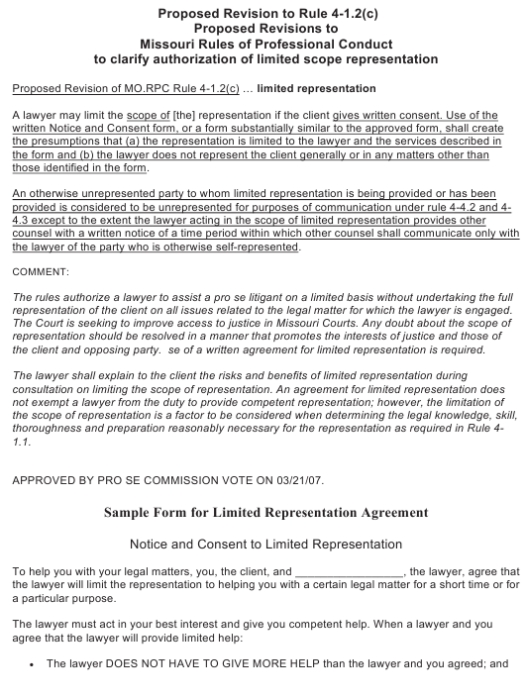 Limited Representation Agreement Template Download Printable Pdf Inside Legal Representation Agreement Template