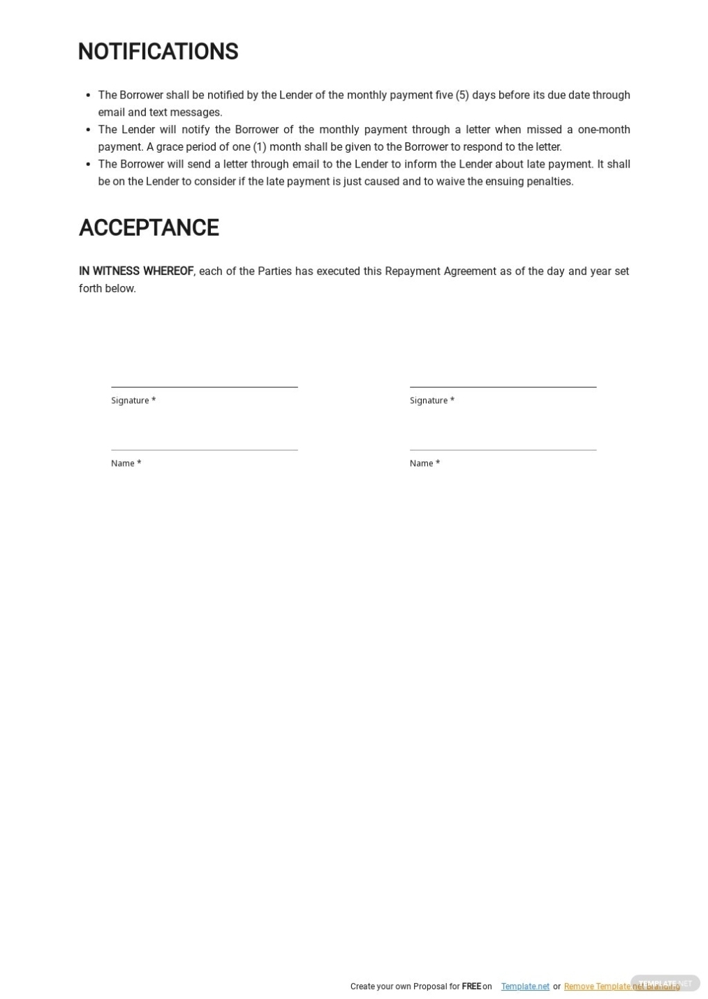 Loan Repayment Agreement Template - Google Docs, Word, Apple Pages inside Personal Loan Repayment Agreement Template