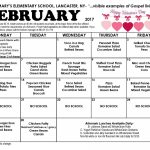 Lunch Menu | St. Mary'S Elementary School – Lancaster, Ny Throughout School Lunch Menu Template
