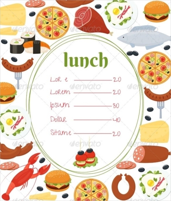 Lunch Menu Templates – 34+ Free Word, Pdf, Psd, Eps, Indesign Format Throughout School Lunch Menu Template