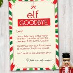 Magic Elf Goodbye Note Intended For Elf Goodbye Letter Template