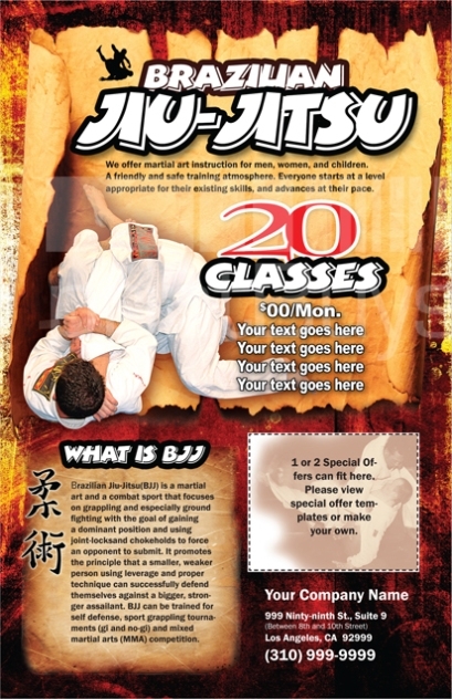 Martial Arts Flyer (8.5 X 11) #Ma008001 Throughout 8.5 X 11 Flyer Template