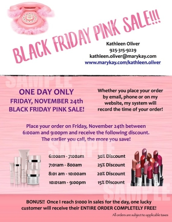 Mary Kay Pink Friday Sale Flyer Within Mary Kay Flyer Templates Free