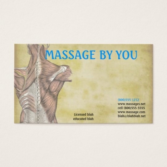 Massage Therapist Business Card Template | Zazzle.ca Intended For Massage Therapy Business Card Templates
