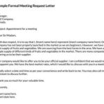 Meeting Appointment Request Letter (25+ Samples & Templates) Within Meeting Request Template