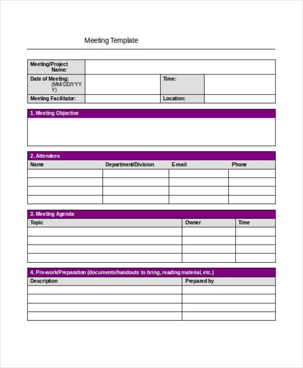 Meeting Minutes Template – 13+ Free Word, Pdf, Psd Documents Download With Meeting Notes Template Word