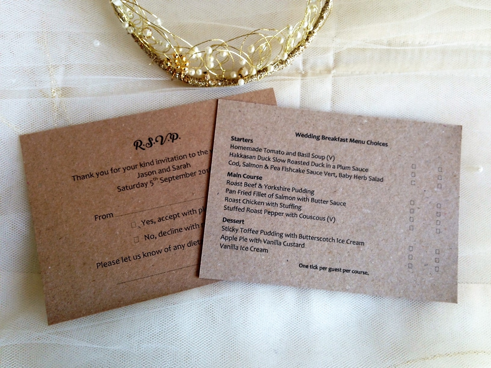 Menu Rsvp Cards And Envelopes | Wedding Stationery with Wedding Rsvp Menu Choice Template