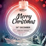 Merry Christmas Flyer Template On Behance With Free Christmas Party Flyer Templates
