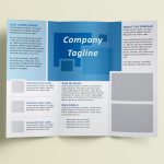 Modern Blue Informational Tri Fold Brochure Template Download – Digital Art In Informational Flyer Template