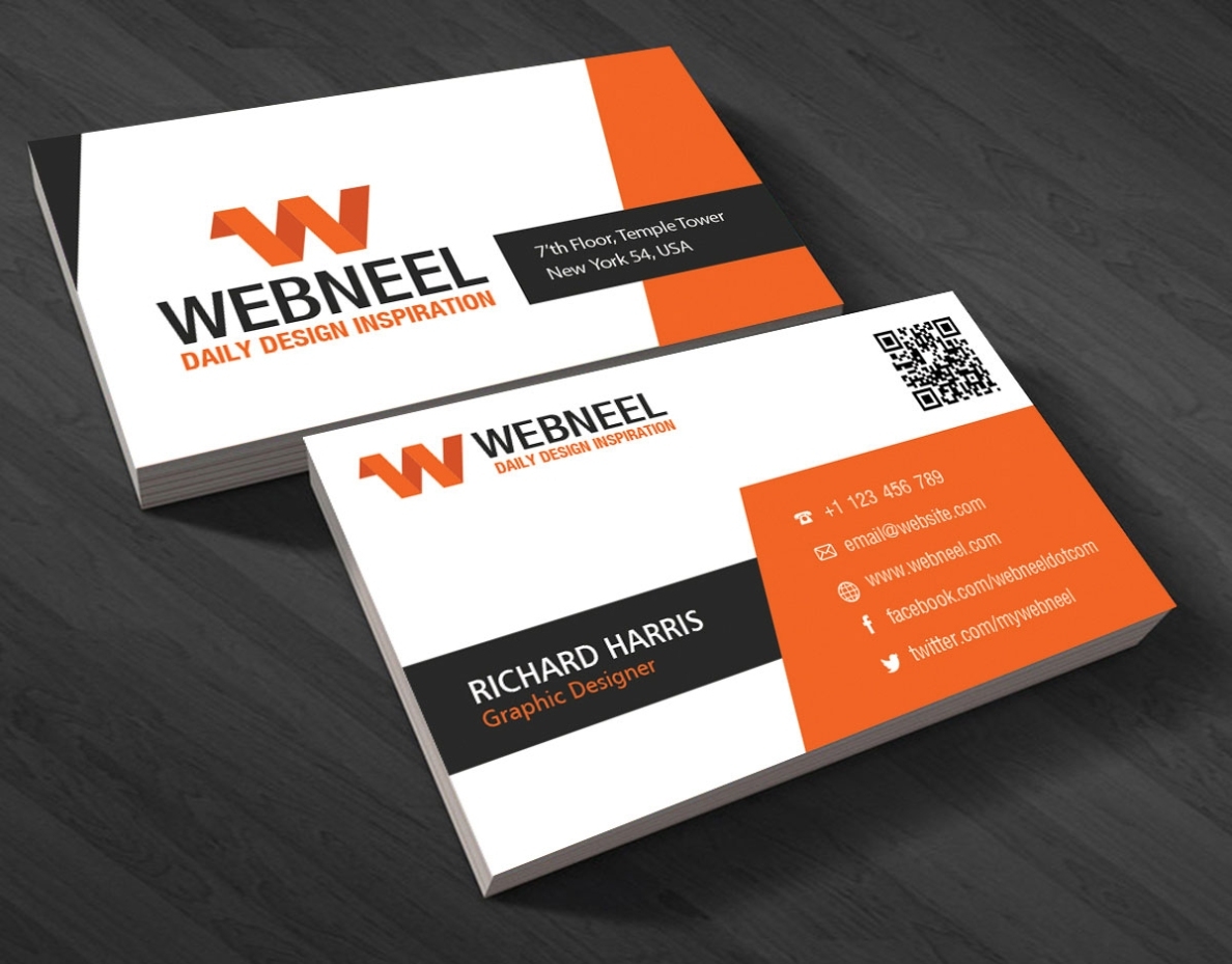 Modern Business Card Template Free Download – Freedownload Printing Throughout Business Card Size Template Psd