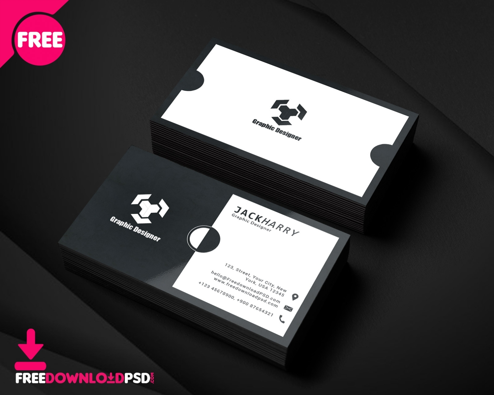 Modern Graphic Designer Business Card Psd Template | Freedownloadpsd Pertaining To Business Card Size Psd Template
