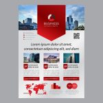 Modern Red Banner Shape One Page Business Brochure Template 686357 Pertaining To 1 Page Flyer Template