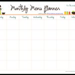 Monthly Meal Menu Planner Pdf Format Template 0A | Templates At Intended For Blank Dinner Menu Template