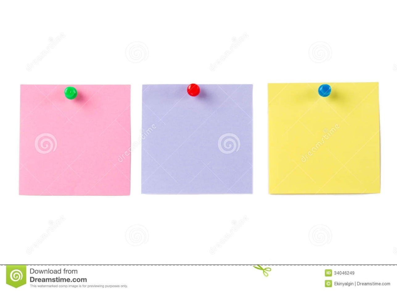 Multi Colored Post It Notes Stock Image – Image Of Information, Empty Intended For Post It Note Cover Template
