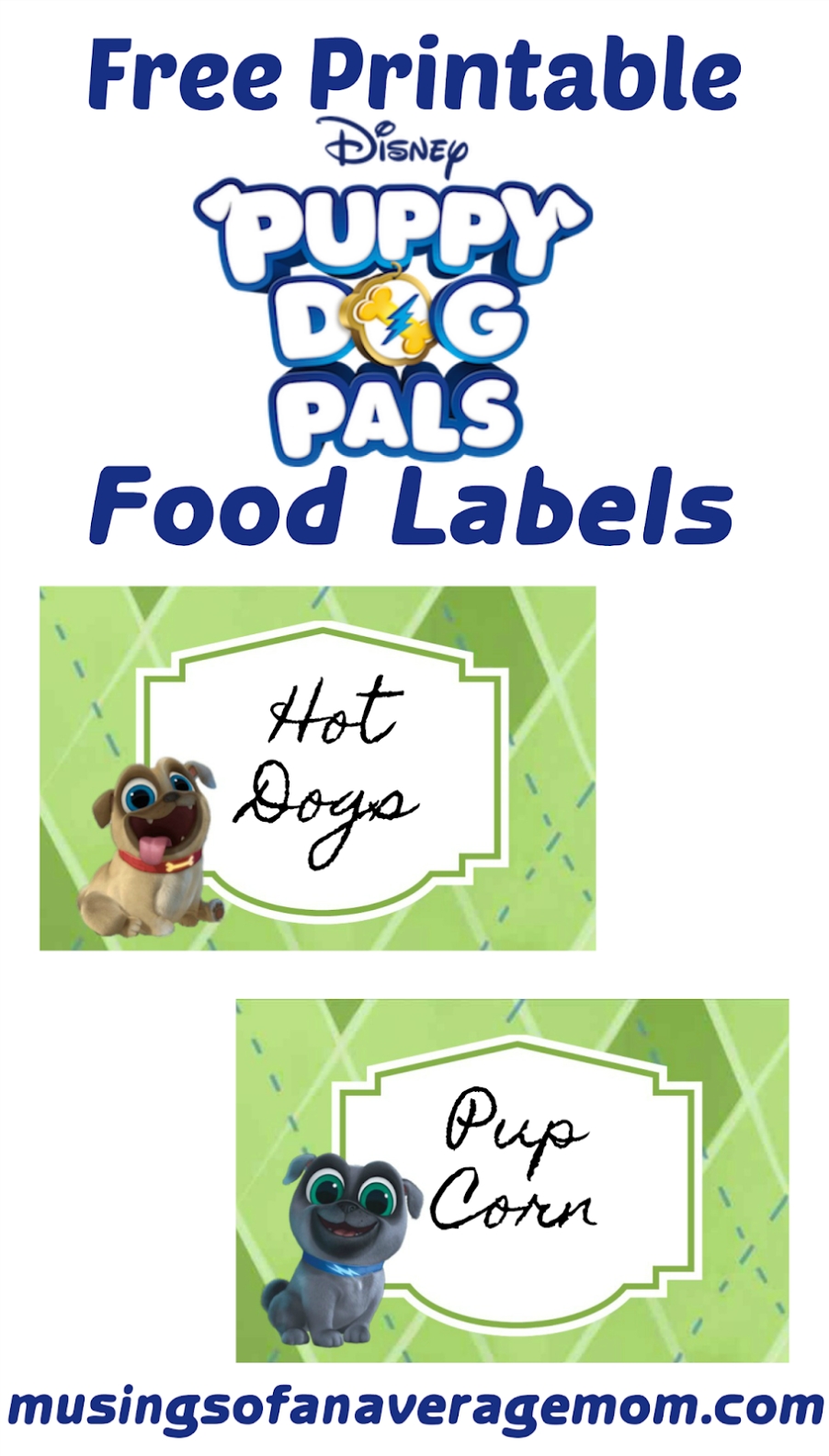 Musings Of An Average Mom: Puppy Pals Food Labels Throughout Dog Treat Label Template