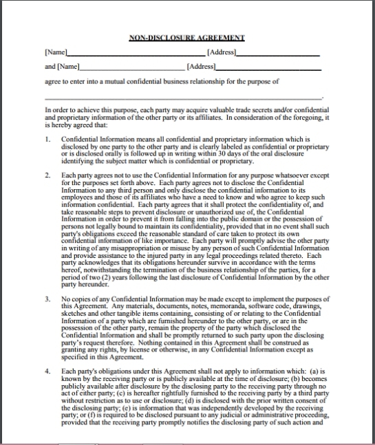 Mutual Non Disclosure Agreement – Eloquens Throughout Non Disclosure Agreement Template For Research